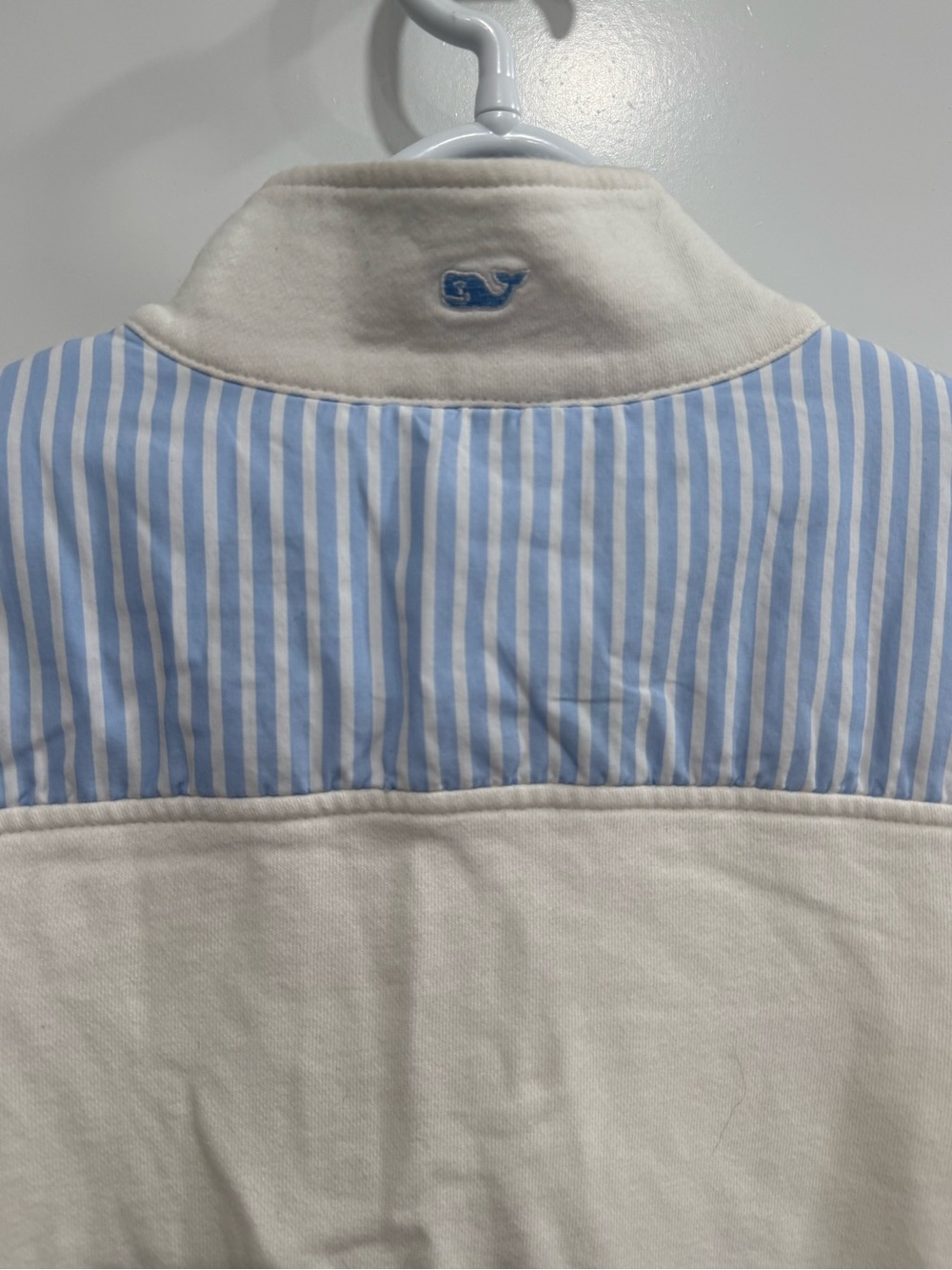 Vineyard Vines Martha’s Vineyard 1/4 Zip Pullover White Blue Women’s Size S - Picture 7 of 8